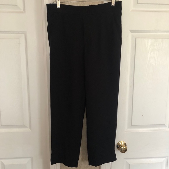 Vince Black Dress High Waisted Cropped Trousers Size S - Picture 4 of 10